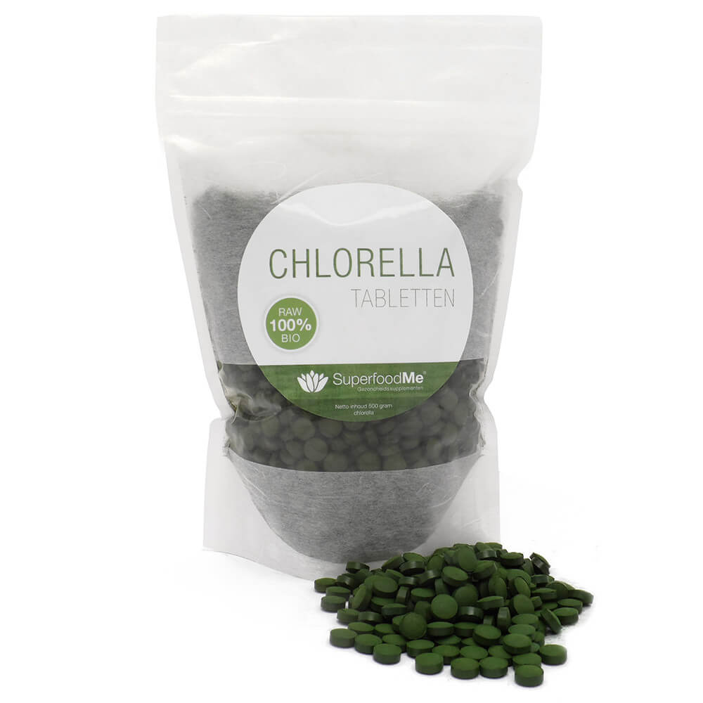 baden succes Sociologie Biologische Chlorella tabletten - 500 gram, 2000 stuks van Superfood4Me
